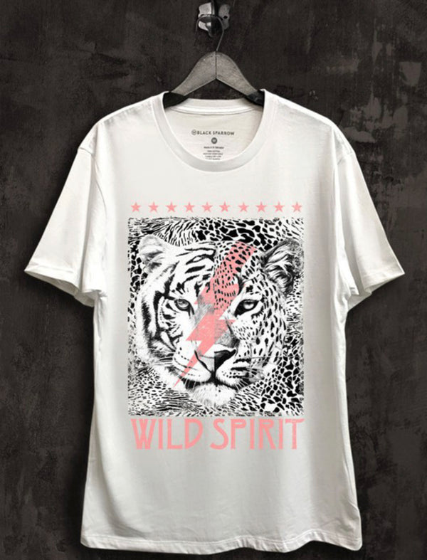 Wild Spirit Graphic Tee : White